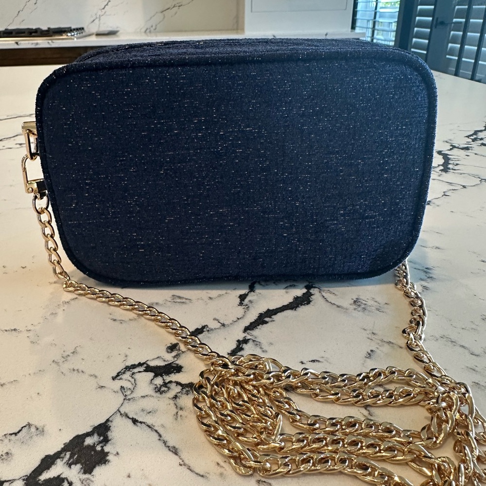 Chanel Blue & Gold Cosmetics Bag - Picture 5 of 7